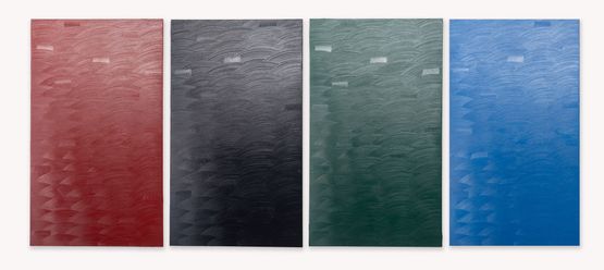 The Melody of You and I I-IV by Jamie Te Heuheu contemporary artwork Painting