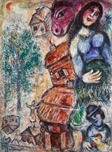 Paysage a lIsba by Marc Chagall contemporary artwork painting