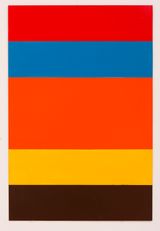 Red Blue Orange Yellow Black by John Nixon contemporary artwork painting