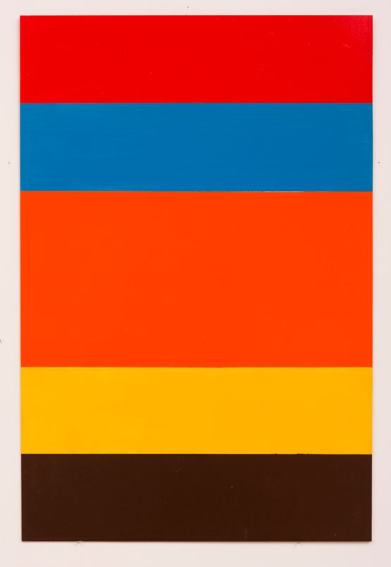 Red Blue Orange Yellow Black by John Nixon contemporary artwork Painting