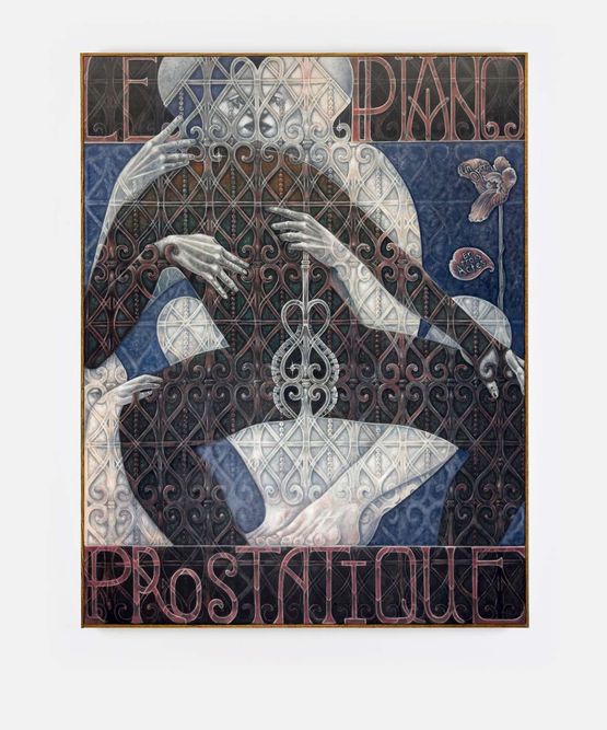Poster for a musical Le Piano Prostatique by Justin Fitzpatrick contemporary artwork Painting