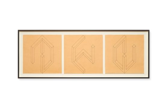 Incomplete Open Cube 1974m by Sol Lewitt contemporary artwork Drawing