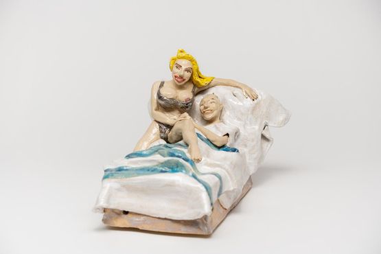 Anna Nicole Smith 2 Patron saint of strippers by Ioana Maria Sisea contemporary artwork Sculpture