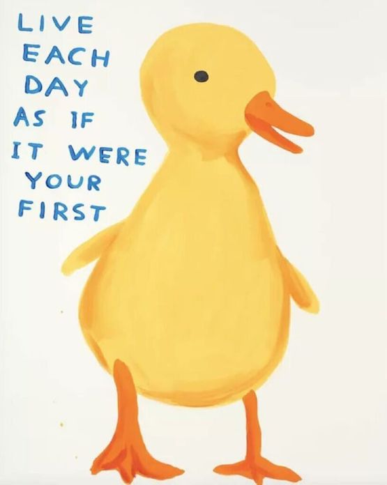 Live Each Day As If It Were Your First by David Shrigley contemporary artwork Print