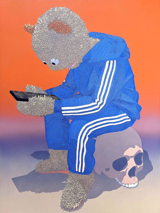 Nigel After The Humans Persimmon by Alex Dodge contemporary artwork Painting
