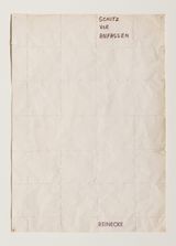 Schutz vor Anfassen by Chris Reinecke contemporary artwork textile works on paper