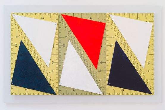 3 equerres pour Spinoza by Daniel Dezeuze contemporary artwork Painting