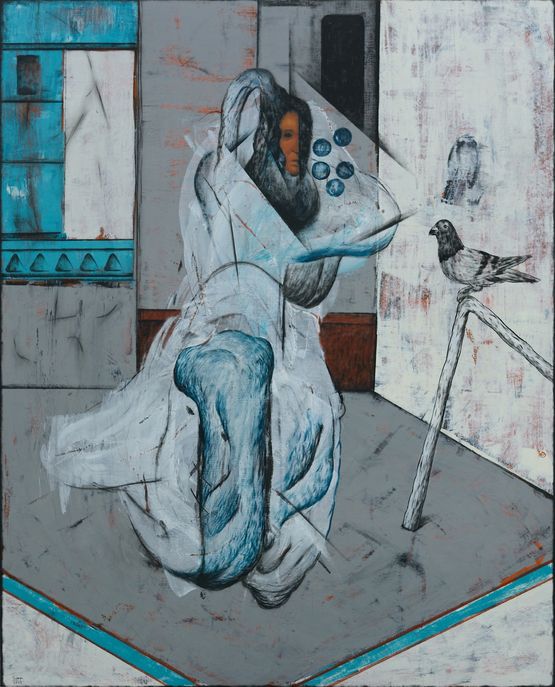 The Physical and Behavioural Transformations by Rodel Tapaya contemporary artwork Painting