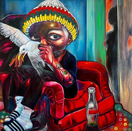 Mobility lunch by Ndidi Emefiele contemporary artwork Painting