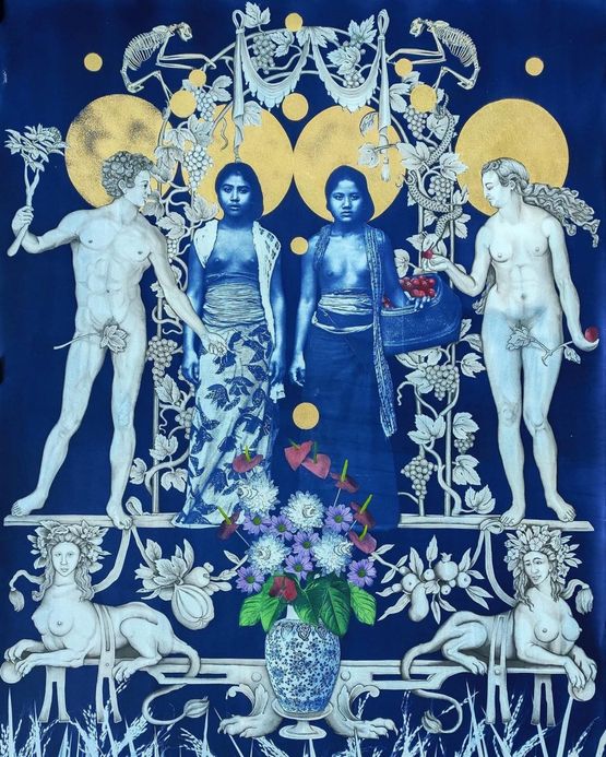 Balinese Baroque series The Fruits Seller From The East by Budi Agung Kuswara contemporary artwork Painting