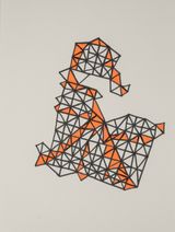 Triangles - Composition 4 by Layla Juma contemporary artwork drawing