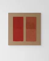 November Colour Chart No. 2 Pompeian Red Cinnamon by Lucinda Burgess contemporary artwork mixed media