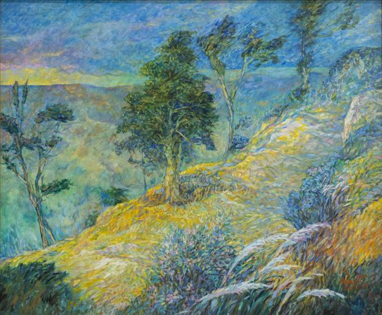 Lower hill  by Bundit Padungvichean contemporary artwork Painting