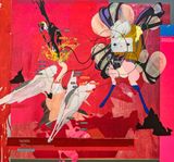 Two People Having a Private Chat by Zhong Wei contemporary artwork painting