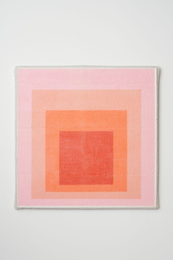 Homage to the Square with Bubblewrap and Packing Tape 2 by Tammi Campbell contemporary artwork Painting