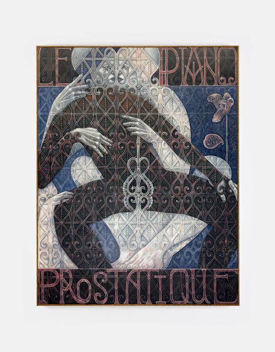 Poster for a musical Le Piano Prostatique by Justin Fitzpatrick contemporary artwork Painting