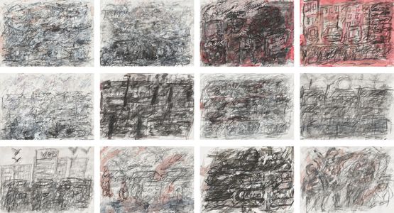 Drawing Table 2 Cityscapes Notebooks by David Koloane contemporary artwork Works on Paper