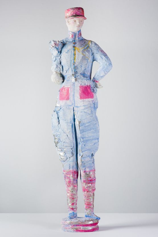 Pierre Fresnay blue by Linda Marrinon contemporary artwork Sculpture