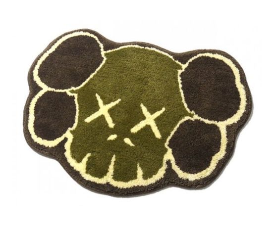 Gallery 1950 Original Fake Area Green rug by KAWS contemporary artwork Painting