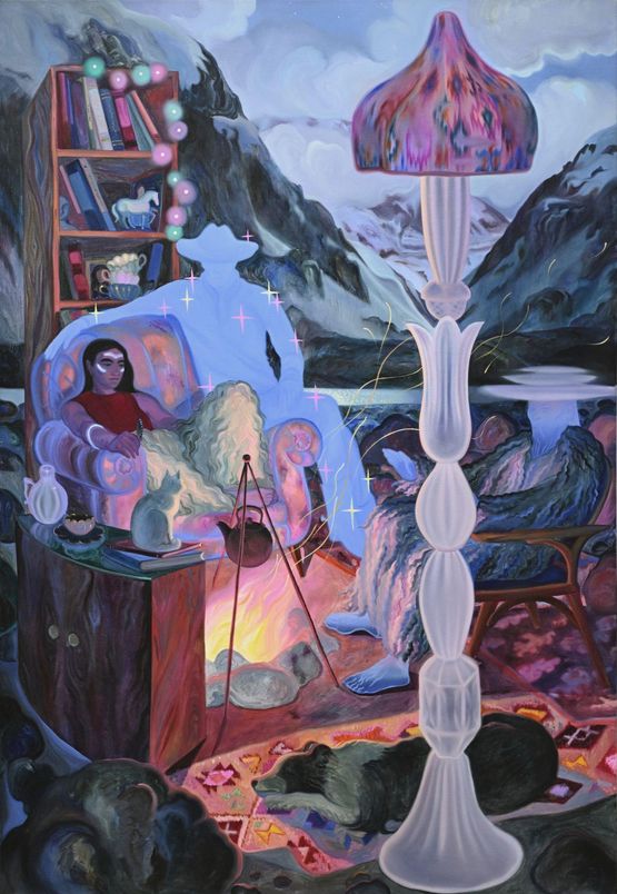Guests by Evgeniya Dudnikova contemporary artwork Painting