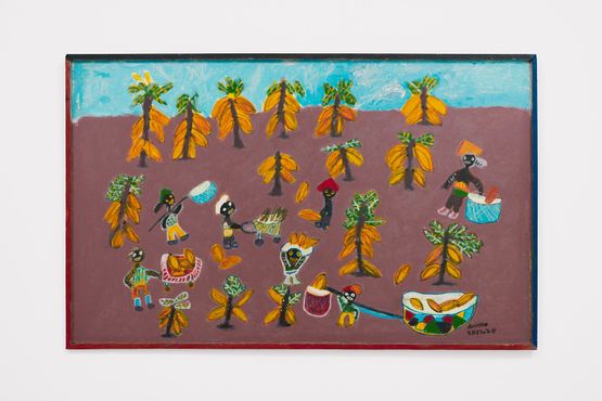 A colheita do cacau The Cocoa Harvest by Anisio O. Couto contemporary artwork Painting