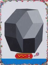 A Hot dog with Great Compressive Resistance by Lai Chiu-Chen contemporary artwork painting
