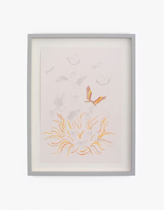 Fra Angelicos Flames by Isabel Nolan contemporary artwork Drawing