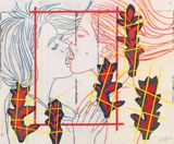 House of Lust by Reza Farkhondeh  Ghada Amer contemporary artwork drawing painting works on paper