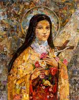 Repro Saints Saint Therese of Lisieux by Vik Muniz contemporary artwork print