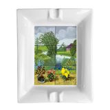 Water Lilies in the Pond with Pots of Flowers by David Hockney contemporary artwork sculpture