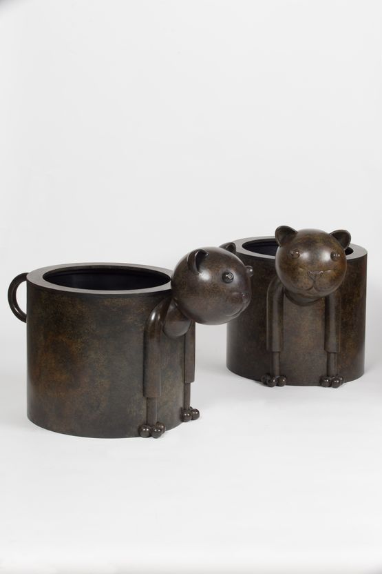 Cat Pots by Jean-Marie Fiori contemporary artwork Sculpture
