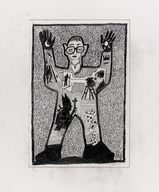 ... and everyday 2 by Derek Boshier contemporary artwork Works on Paper