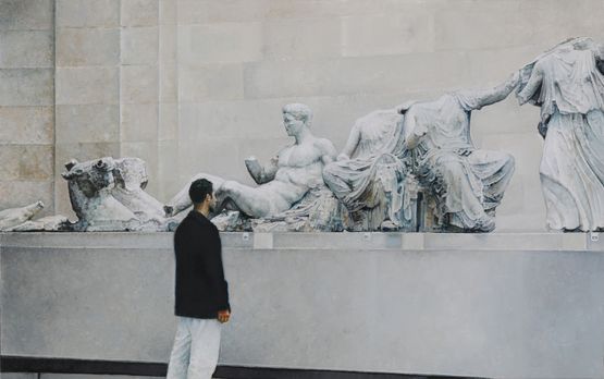 At the British Museum by Michael Zavros contemporary artwork Painting