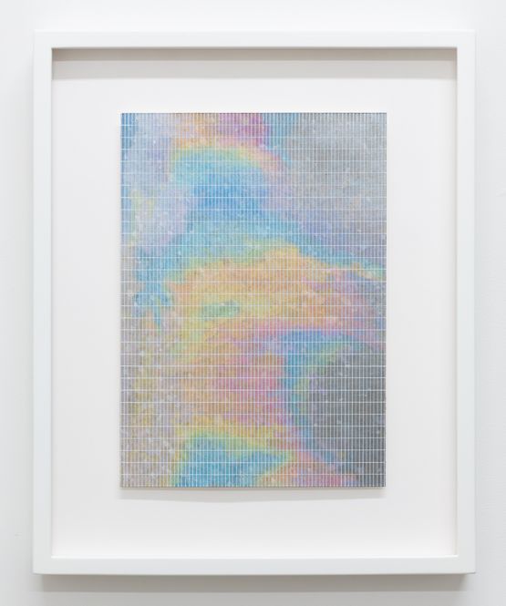Oil Slick with Grid 3 by Ruth Cleland contemporary artwork Painting