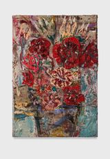 Flowers 14 red roses by Daniel Crews-Chubb contemporary artwork painting