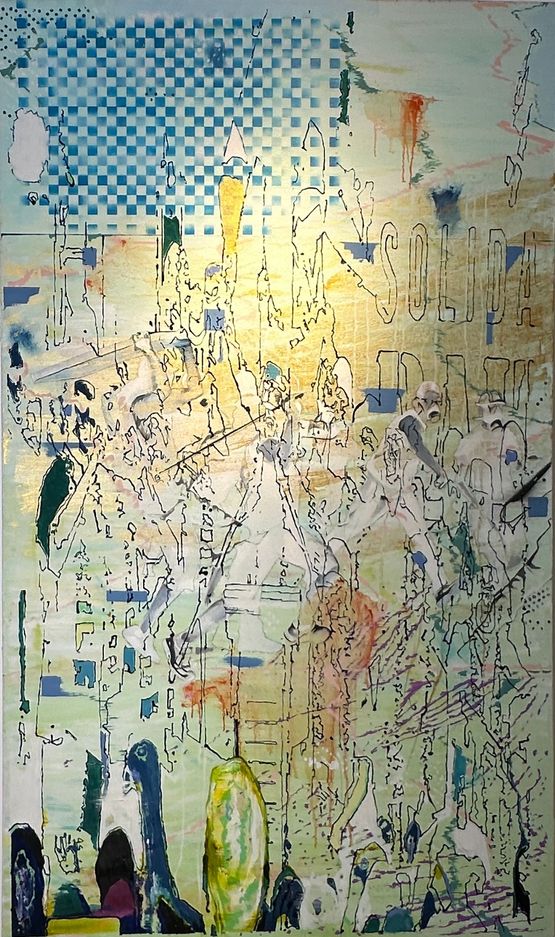No 3 - True Gold - Dreamer by Le Quy Tong contemporary artwork Painting