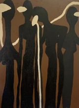 Sihangeni - We Are Together by Lulama Wolf contemporary artwork mixed media painting