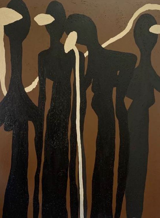 Sihangeni - We Are Together by Lulama Wolf contemporary artwork Painting