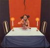 Solitude by Michael Kvium contemporary artwork Painting