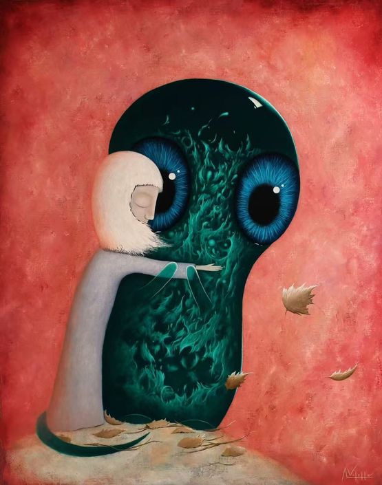Autumn Hug by August Vilella contemporary artwork Painting