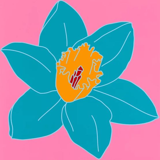 Flowers Daffodil by Michael Craig-Martin contemporary artwork Print