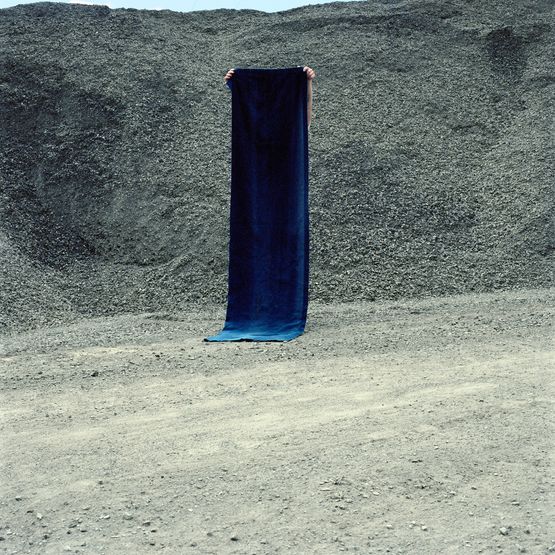 Grey stones and blue velvet by Layla Rudneva-Mackay contemporary artwork Photography