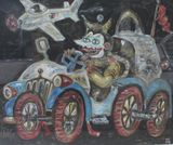 Race with Airplanes by Heri Dono contemporary artwork painting