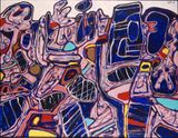 Site aux itineraires T 121 9 septembre 1975 by Jean Dubuffet contemporary artwork painting