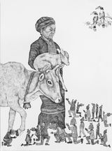 Right to Relief 10 by Joydeb Roaja contemporary artwork drawing painting works on paper