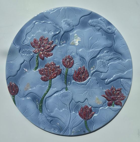 Water Lily by Mikyoung Kim contemporary artwork Mixed Media