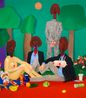 Happy Campers After Dejeuner sur lherbe by Jannis Varelas contemporary artwork Painting