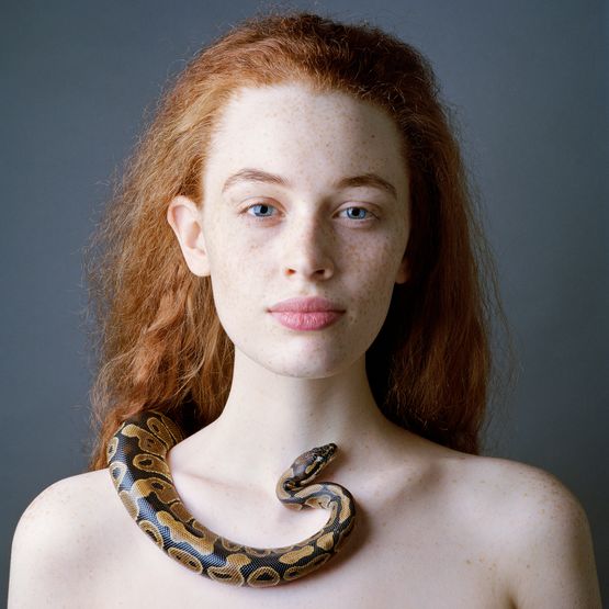 Woman - Laura au serpent III by Jean-Baptiste Huynh contemporary artwork Photography