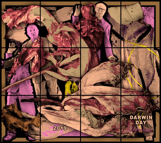 DARWIN DAY by Gilbert  George contemporary artwork Painting