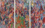 Forest 1-3 by Sabine Moritz contemporary artwork Painting